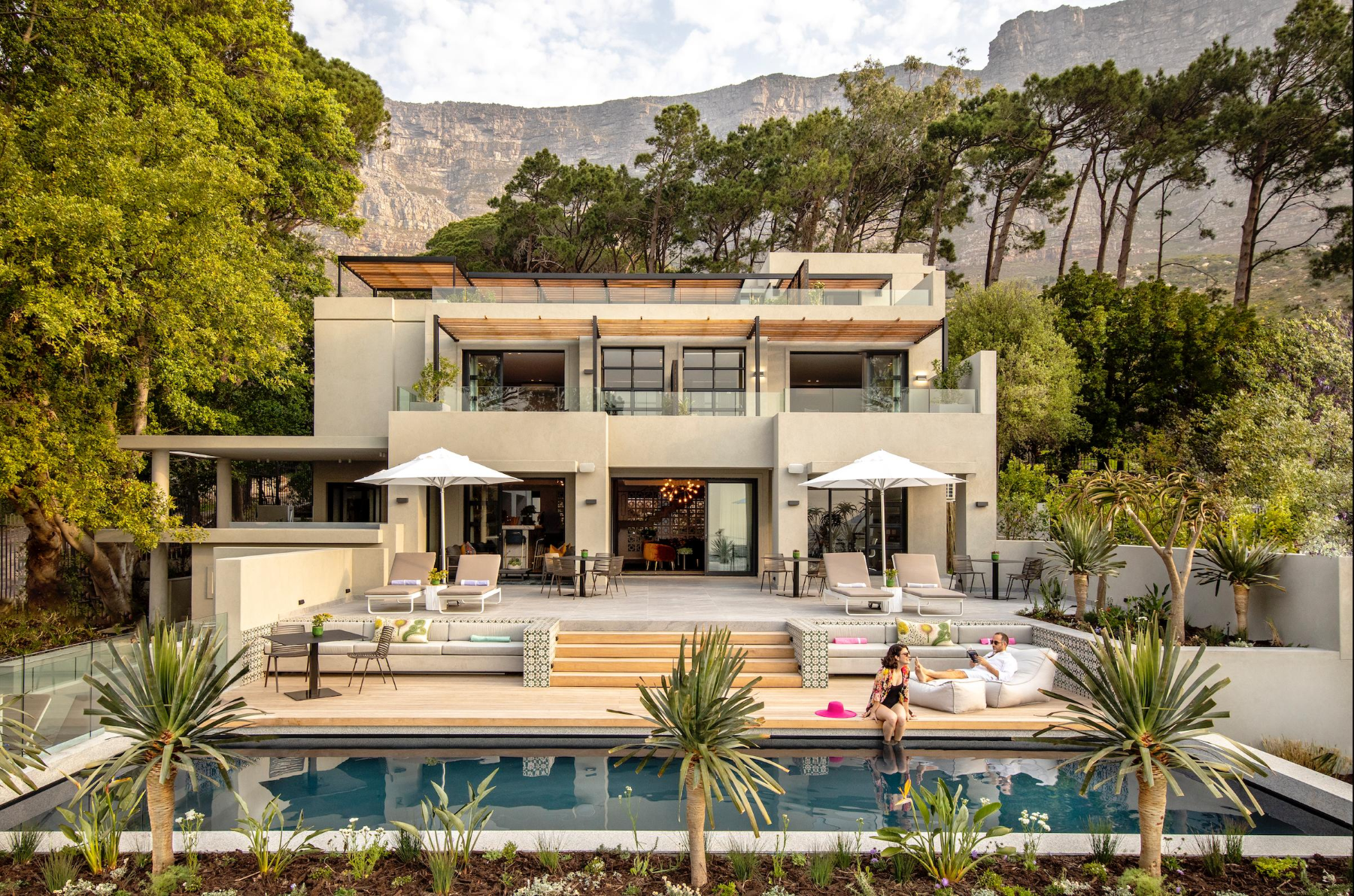 Camissa-House-Luxury-Cape-Town-Hotel A contemporary villa-style property with a pool and mountain backdrop, representing one of the luxury hotels in Cape Town